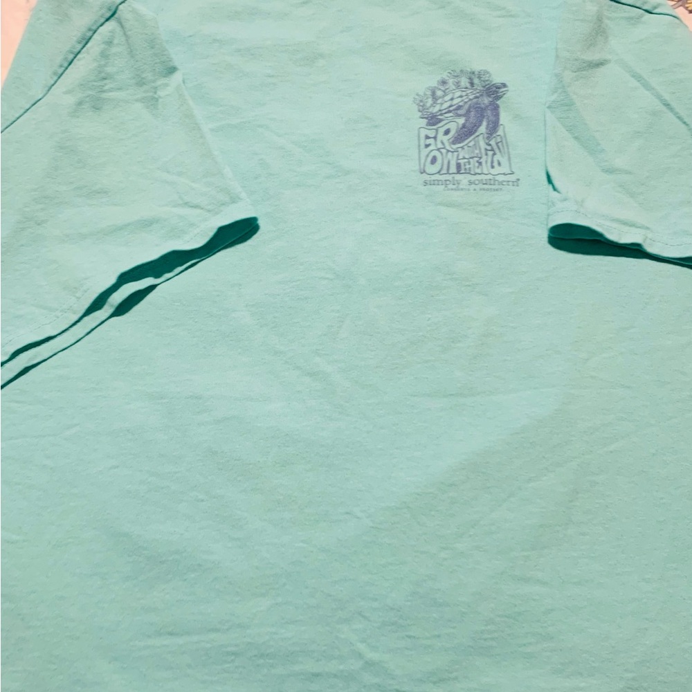 Simply Southern Men's Light Blue Short Sleeve Tee